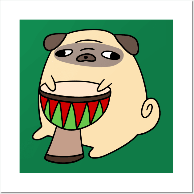 Djembe Pug Wall Art by saradaboru